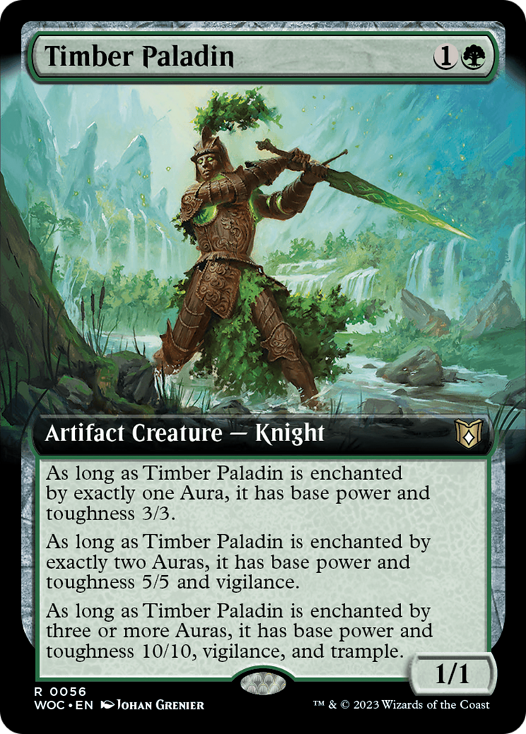 Timber Paladin (Extended Art) [Wilds of Eldraine Commander] | Anubis Games and Hobby
