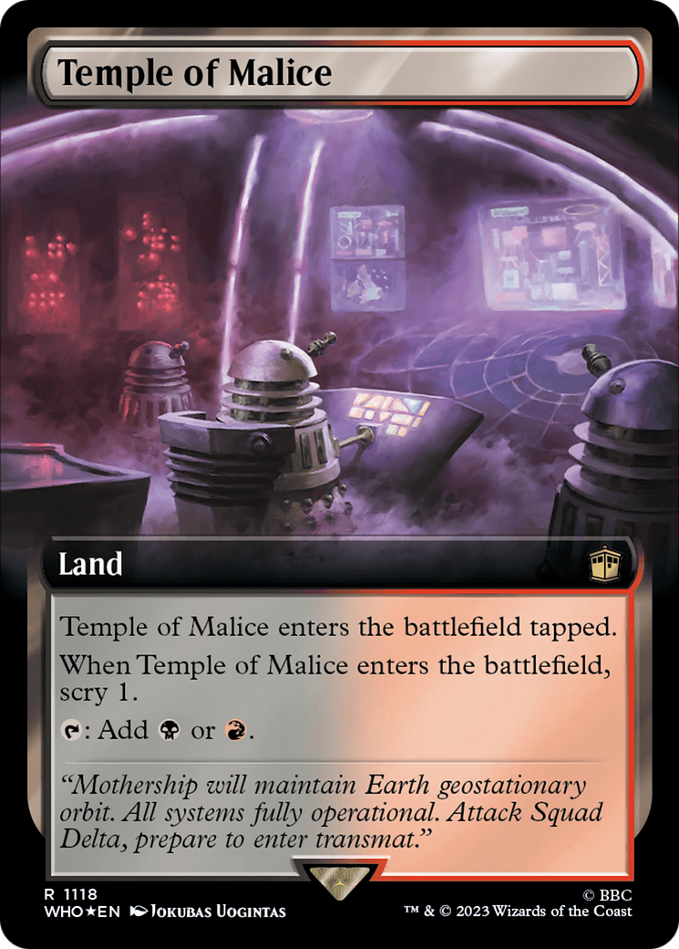Temple of Malice (Extended Art) (Surge Foil) [Doctor Who] | Anubis Games and Hobby