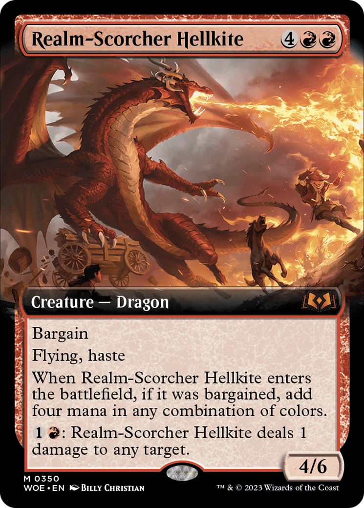 Realm-Scorcher Hellkite (Extended Art) [Wilds of Eldraine] | Anubis Games and Hobby