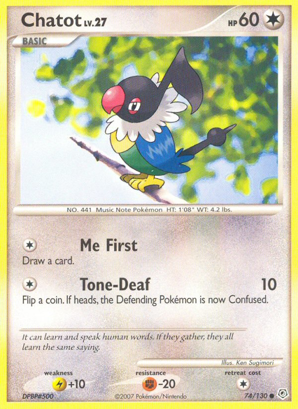 Chatot (74/130) [Diamond & Pearl: Base Set] | Anubis Games and Hobby