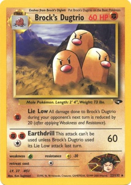 Brock's Dugtrio (22/132) [Gym Challenge Unlimited] | Anubis Games and Hobby