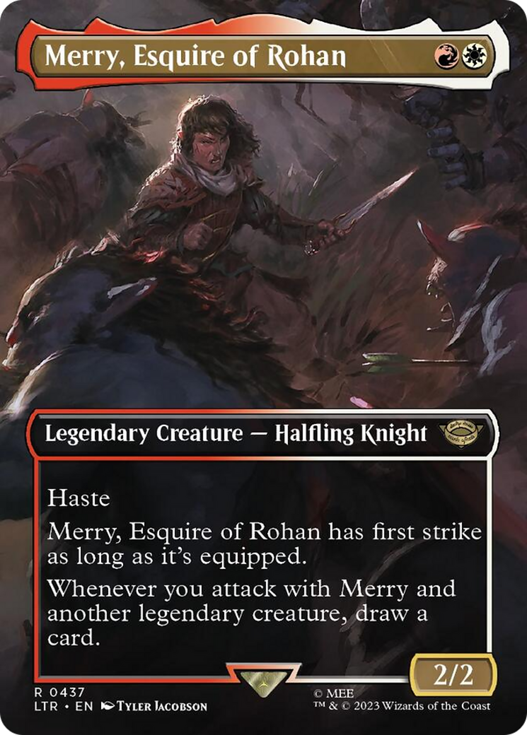 Merry, Esquire of Rohan (Borderless Alternate Art) [The Lord of the Rings: Tales of Middle-Earth] | Anubis Games and Hobby