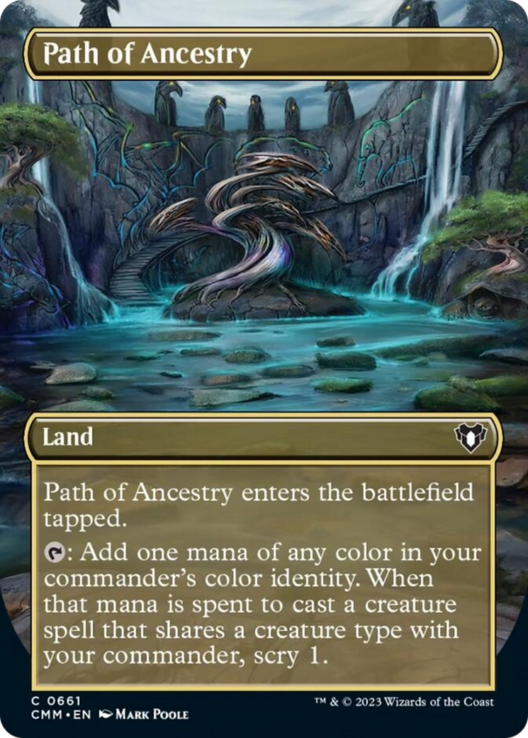 Path of Ancestry (Borderless Alternate Art) [Commander Masters] | Anubis Games and Hobby