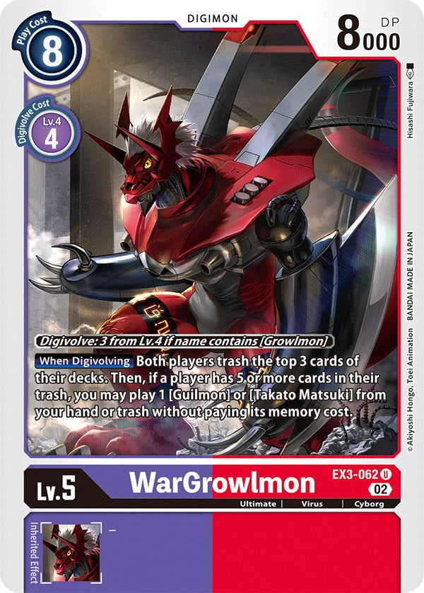 WarGrowlmon [EX3-062] [Draconic Roar] | Anubis Games and Hobby