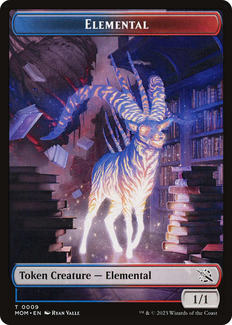 Elemental (09) // Dinosaur Double-Sided Token [March of the Machine Tokens] | Anubis Games and Hobby