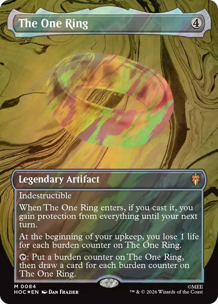 The One Ring (Borderless) (Surge Foil) [The Hobbit] | Anubis Games and Hobby