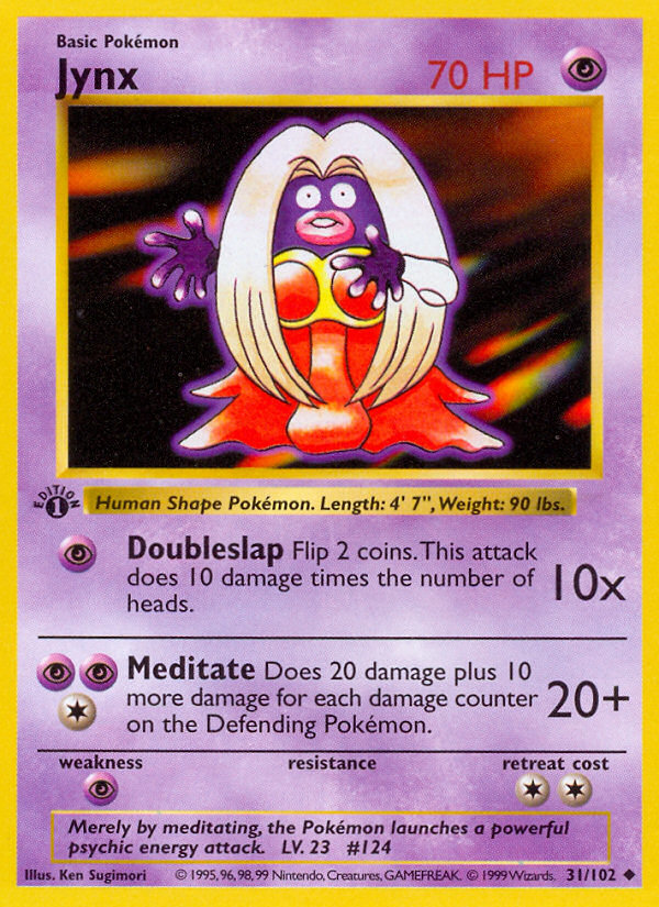 Jynx (31/102) (Shadowless) [Base Set 1st Edition] | Anubis Games and Hobby
