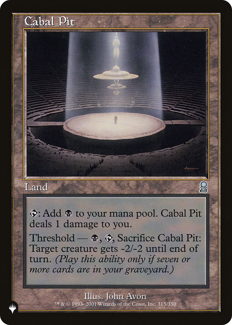 Cabal Pit [The List Reprints] | Anubis Games and Hobby