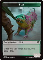 Fractal (0005) // Pest (0009) Double-Sided Token [Secrets of Strixhaven Tokens] | Anubis Games and Hobby