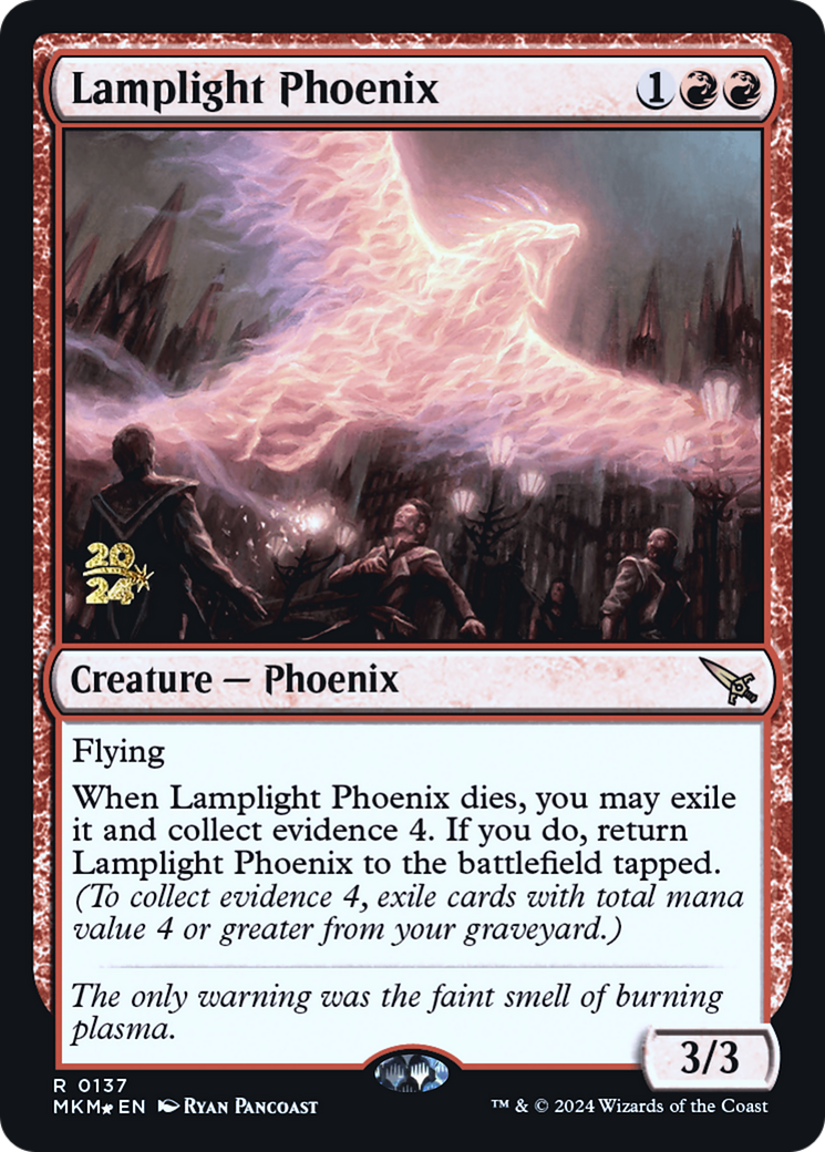 Lamplight Phoenix [Murders at Karlov Manor Prerelease Promos] | Anubis Games and Hobby