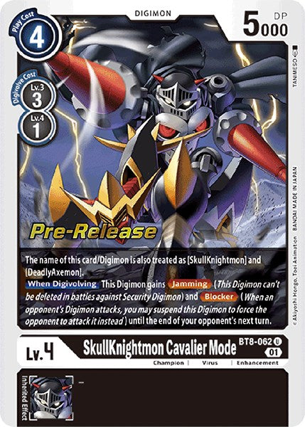 SkullKnightmon: Cavalier Mode [BT8-062] [New Awakening Pre-Release Cards] | Anubis Games and Hobby