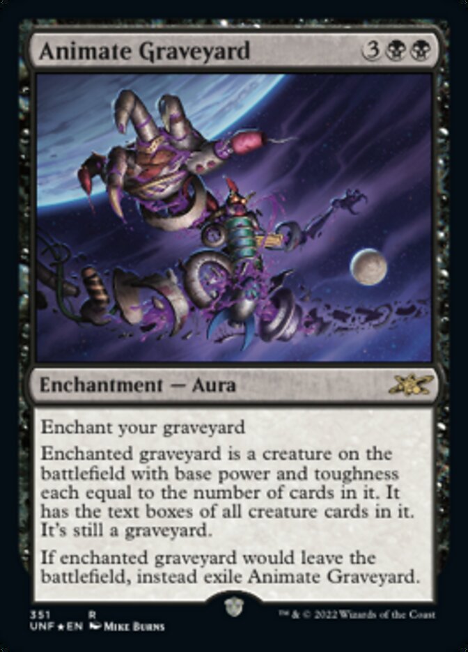 Animate Graveyard (Galaxy Foil) [Unfinity] | Anubis Games and Hobby