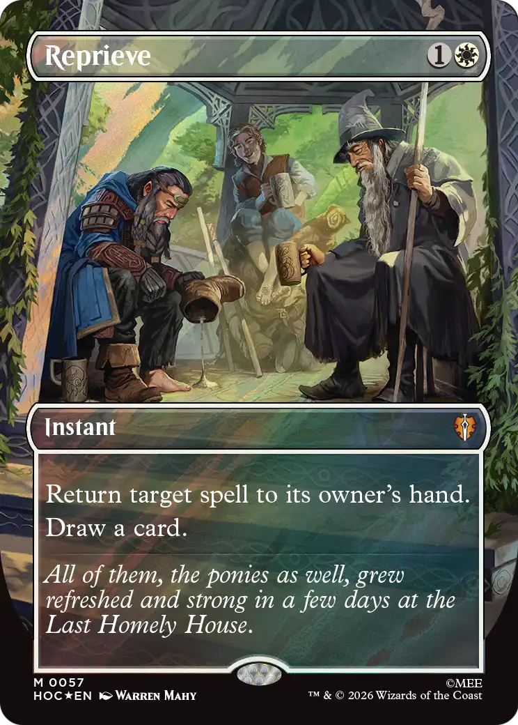 Reprieve (Borderless) (Surge Foil) [The Hobbit: Eternal-Legal] | Anubis Games and Hobby