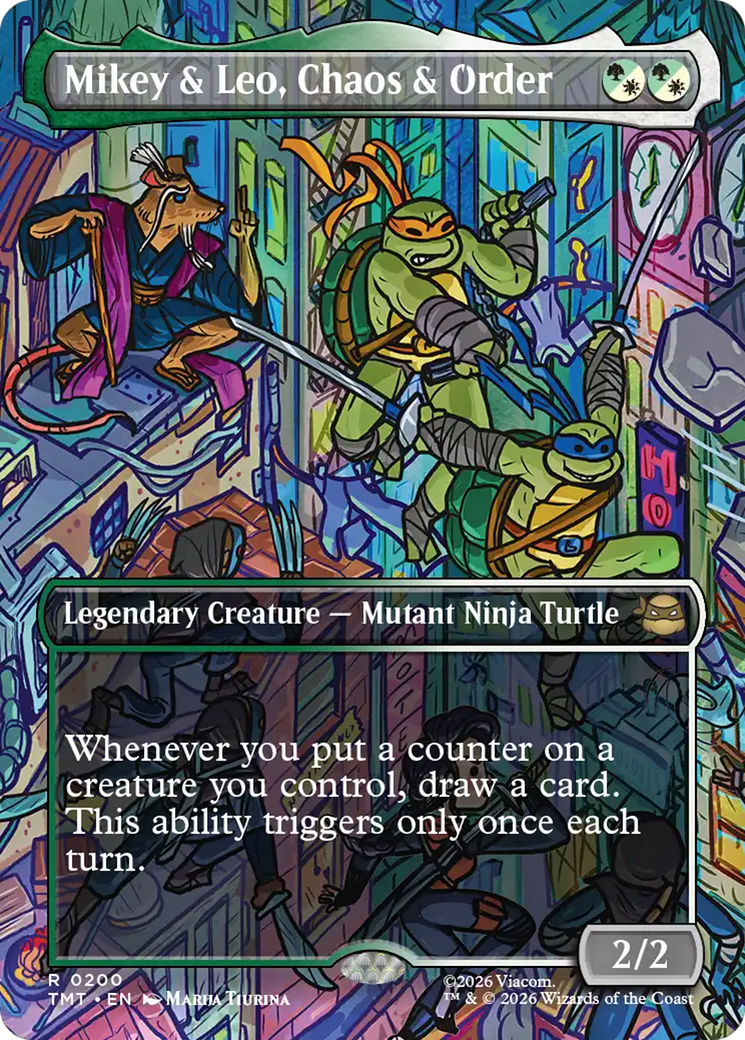 Mikey & Leo, Chaos & Order (Borderless) [Teenage Mutant Ninja Turtles] | Anubis Games and Hobby