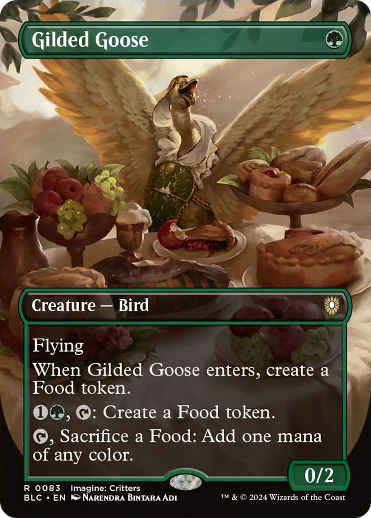 Gilded Goose (Borderless) [Bloomburrow Commander] | Anubis Games and Hobby