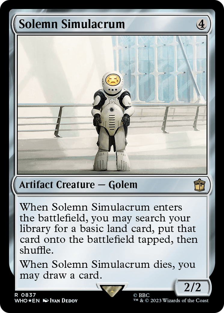 Solemn Simulacrum (Surge Foil) [Doctor Who] | Anubis Games and Hobby