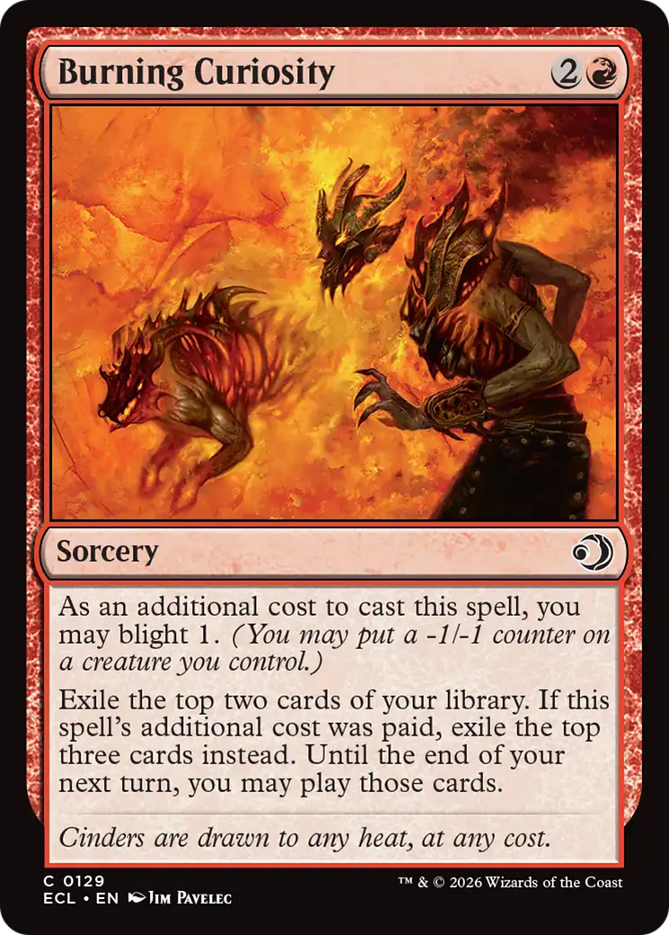 Burning Curiosity [Lorwyn Eclipsed] | Anubis Games and Hobby