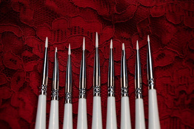 GhosTiny Ultra Fine 9pc Brush Set | Anubis Games and Hobby