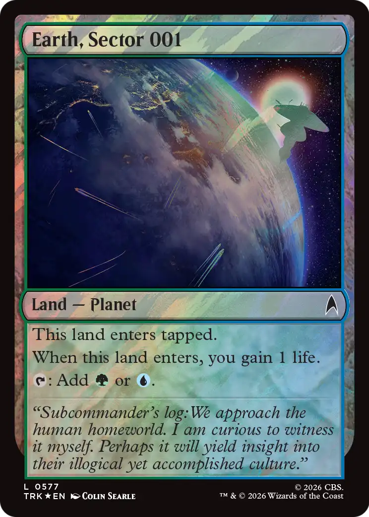 Earth, Sector 001 (Surge Foil) [Star Trek] | Anubis Games and Hobby
