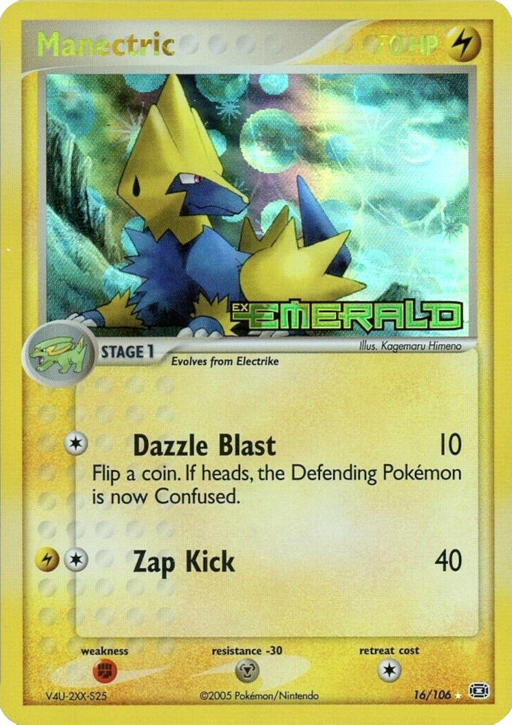 Manectric (16/106) (Stamped) [EX: Emerald] | Anubis Games and Hobby
