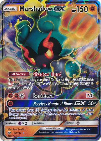 Marshadow GX (80/147) (Jumbo Card) [Sun & Moon: Burning Shadows] | Anubis Games and Hobby