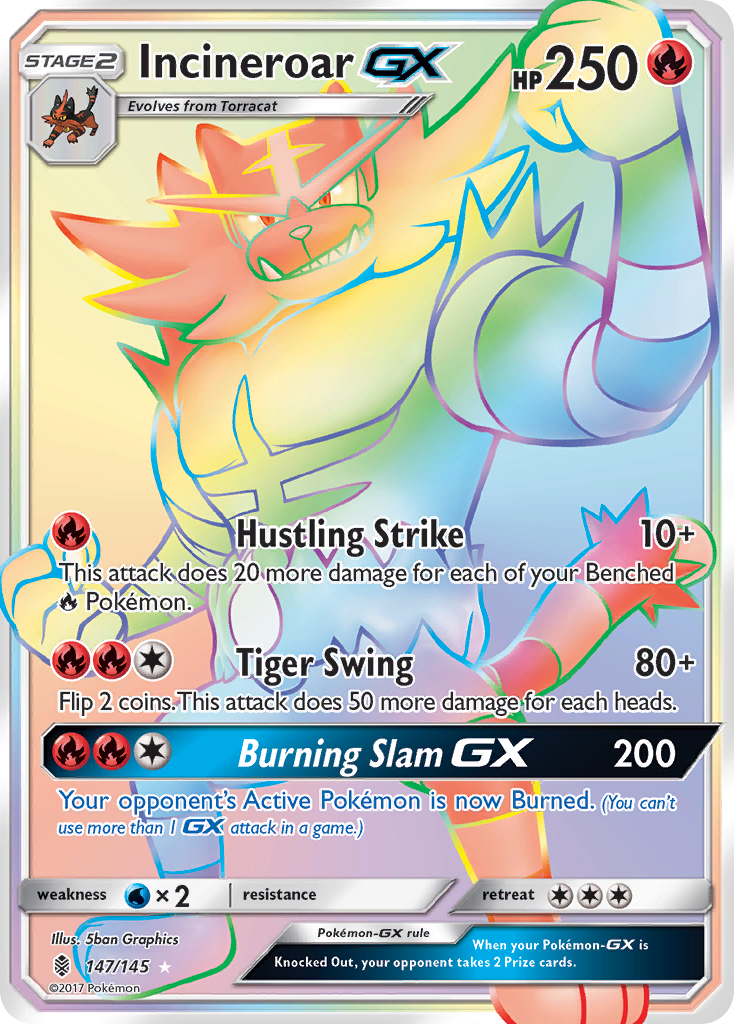 Incineroar GX (147/145) [Sun & Moon: Guardians Rising] | Anubis Games and Hobby