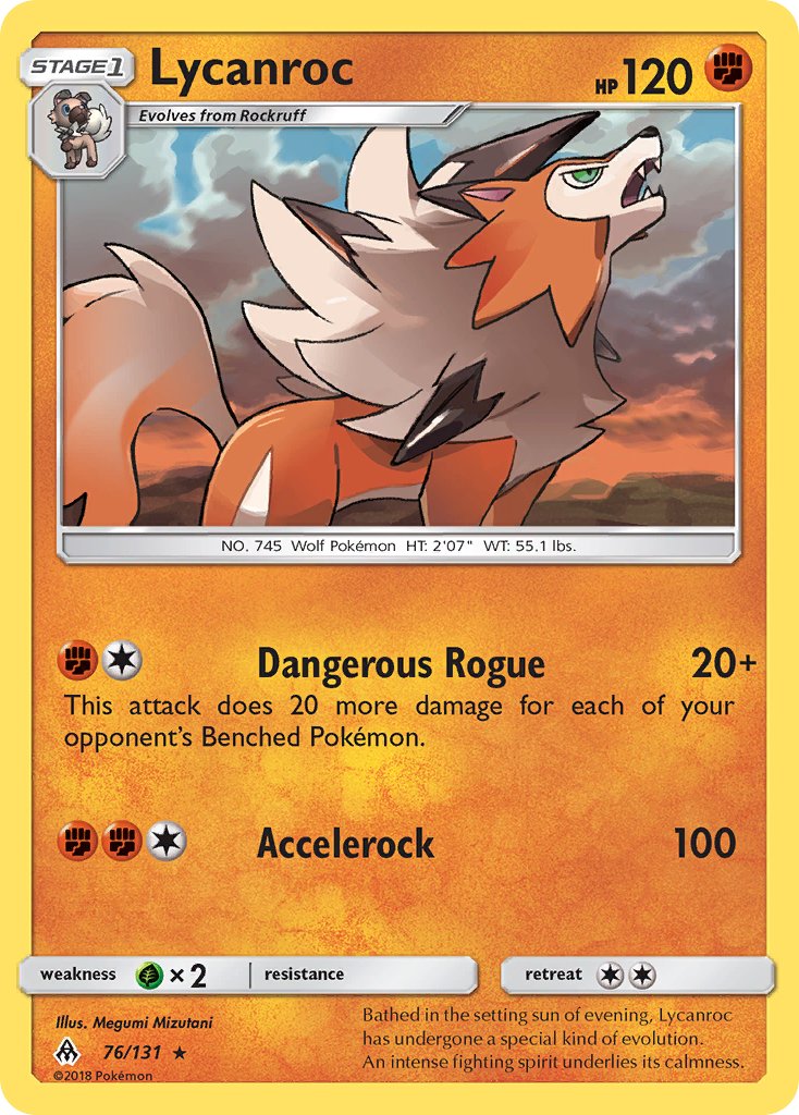 Lycanroc (76/131) (Theme Deck Exclusive) [Sun & Moon: Forbidden Light] | Anubis Games and Hobby
