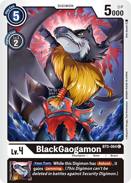 BlackGaogamon [BT5-064] [Battle of Omni] | Anubis Games and Hobby