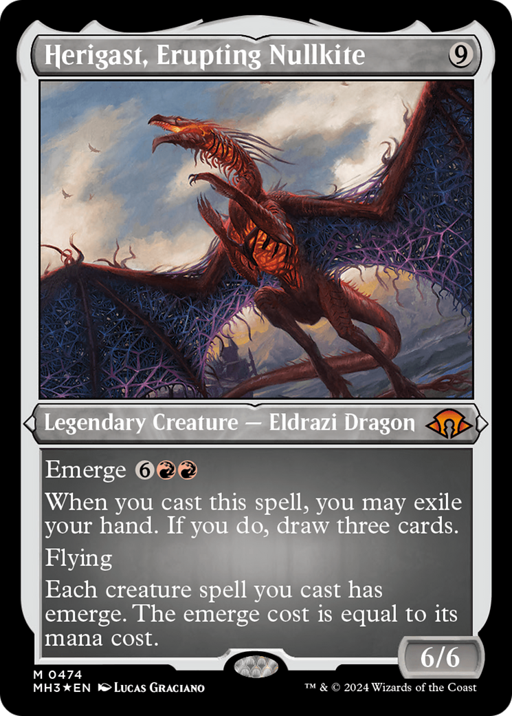 Herigast, Erupting Nullkite (Foil Etched) [Modern Horizons 3] | Anubis Games and Hobby