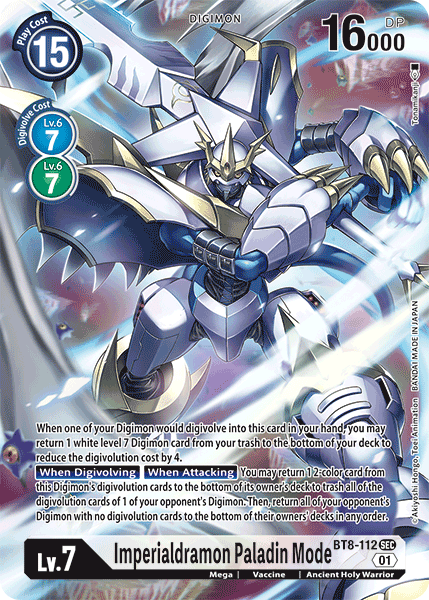 Imperialdramon: Paladin Mode [BT8-112] (Alternate Art) [New Awakening] | Anubis Games and Hobby