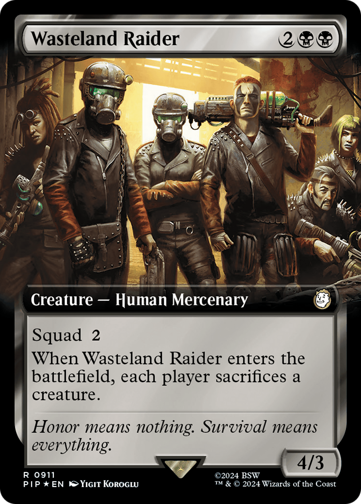 Wasteland Raider (Extended Art) (Surge Foil) [Fallout] | Anubis Games and Hobby