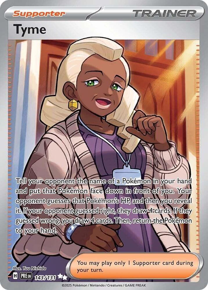 Tyme (143/131) [Scarlet & Violet: Prismatic Evolutions] | Anubis Games and Hobby