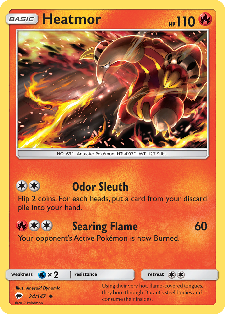 Heatmor (24/147) [Sun & Moon: Burning Shadows] | Anubis Games and Hobby