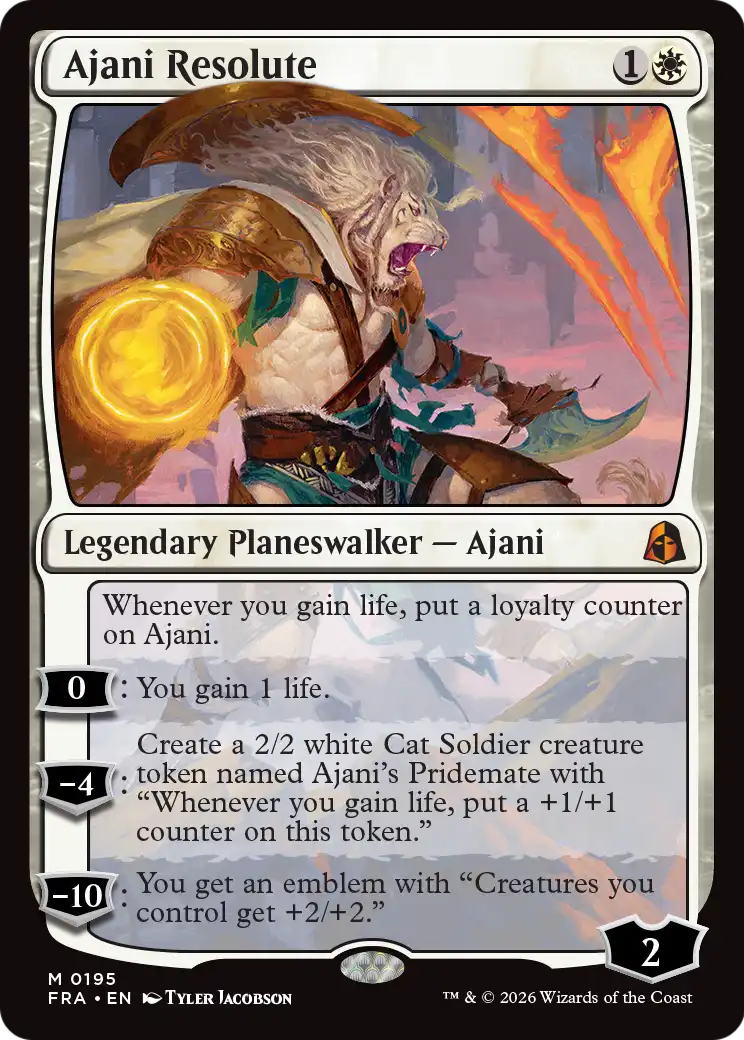Ajani Resolute [Reality Fracture] | Anubis Games and Hobby