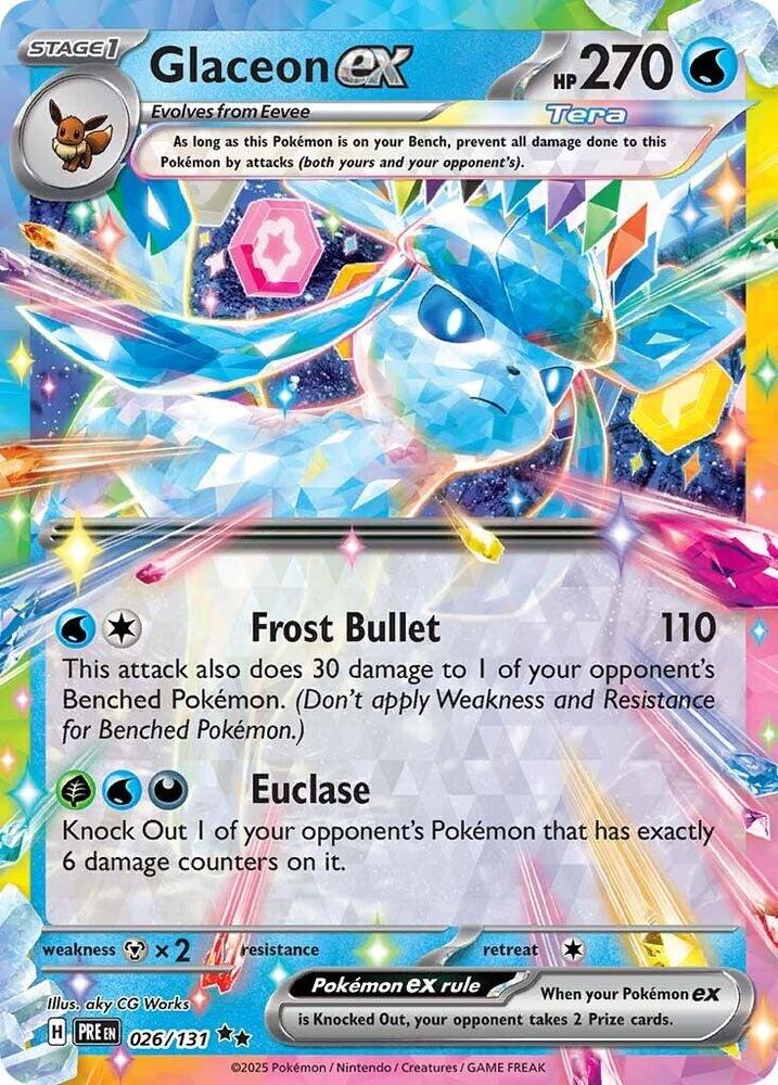 Glaceon ex (026/131) [Scarlet & Violet: Prismatic Evolutions] | Anubis Games and Hobby