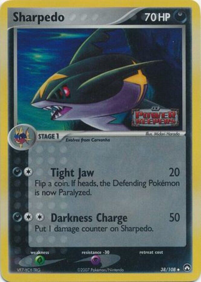 Sharpedo (38/108) (Stamped) [EX: Power Keepers] | Anubis Games and Hobby