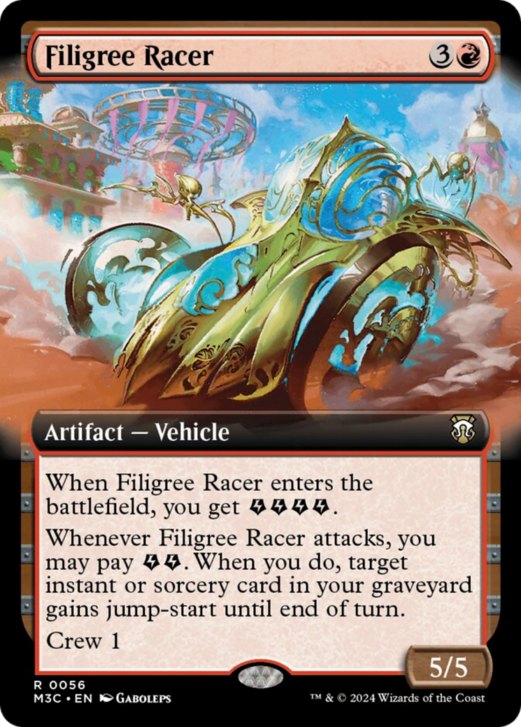 Filigree Racer (Extended Art) (Ripple Foil) [Modern Horizons 3 Commander] | Anubis Games and Hobby