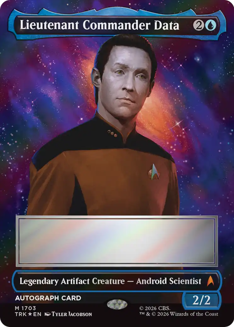 Lieutenant Commander Data (Borderless) (Signed) [Star Trek] | Anubis Games and Hobby