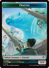 Boar // Fractal (0005) Double-Sided Token [Secrets of Strixhaven Commander Tokens] | Anubis Games and Hobby
