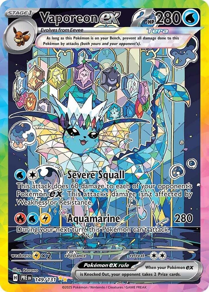 Vaporeon ex (149/131) [Scarlet & Violet: Prismatic Evolutions] | Anubis Games and Hobby