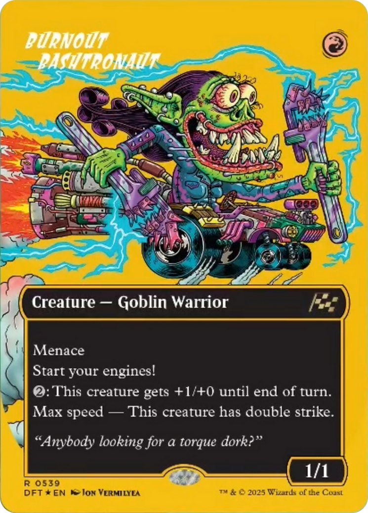 Burnout Bashtronaut (Borderless) (First-Place Foil) [Aetherdrift] | Anubis Games and Hobby