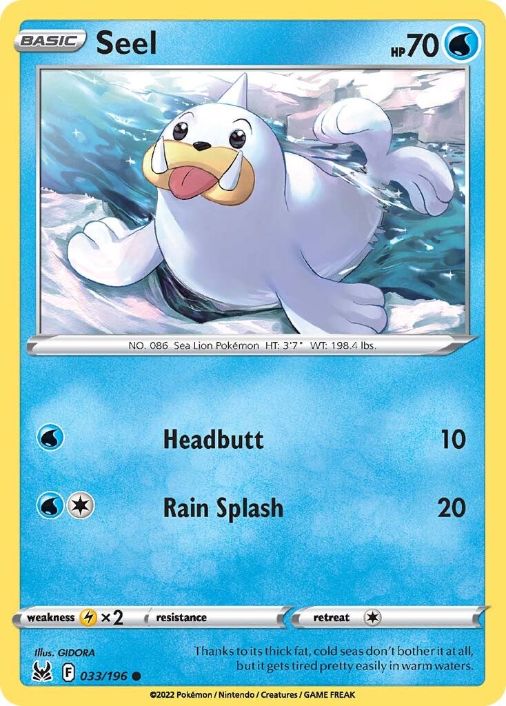 Seel (033/196) [Sword & Shield: Lost Origin] | Anubis Games and Hobby