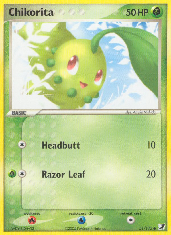 Chikorita (51/115) [EX: Unseen Forces] | Anubis Games and Hobby