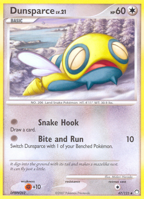 Dunsparce (47/123) [Diamond & Pearl: Mysterious Treasures] | Anubis Games and Hobby
