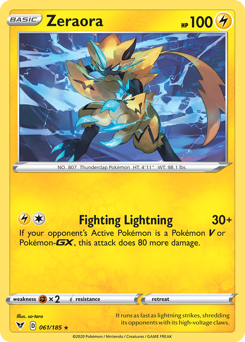 Zeraora (061/185) [Sword & Shield: Vivid Voltage] | Anubis Games and Hobby