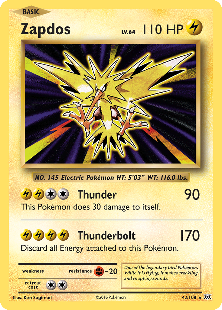 Zapdos (42/108) [XY: Evolutions] | Anubis Games and Hobby