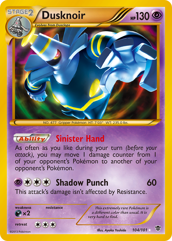 Dusknoir (104/101) [Black & White: Plasma Blast] | Anubis Games and Hobby