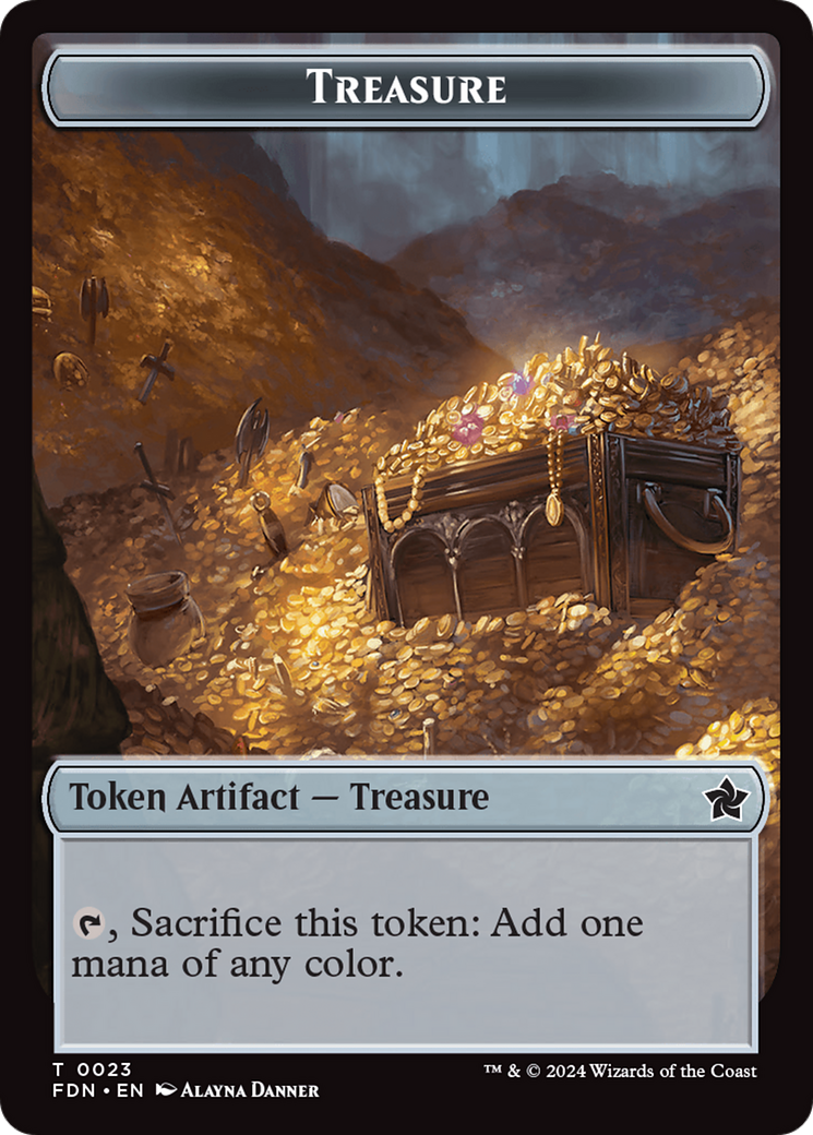 Food // Treasure Double-Sided Token [Foundations Tokens] | Anubis Games and Hobby