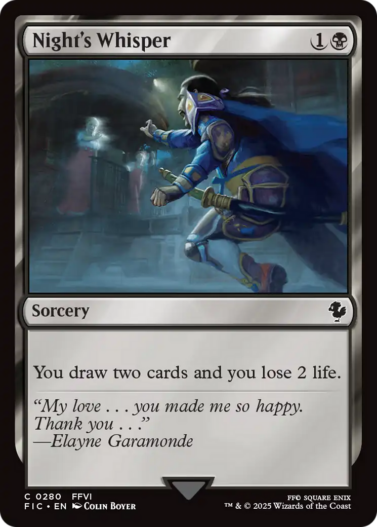 Night's Whisper [FINAL FANTASY Commander] | Anubis Games and Hobby