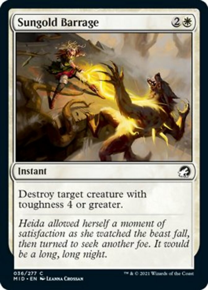 Sungold Barrage [Innistrad: Midnight Hunt] | Anubis Games and Hobby